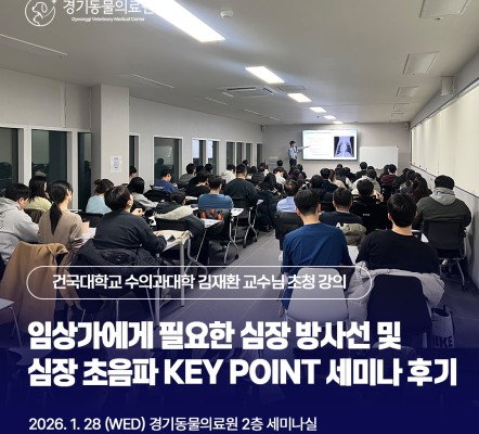 경기동물의료원 심장 영상 진단 세미나의 현…