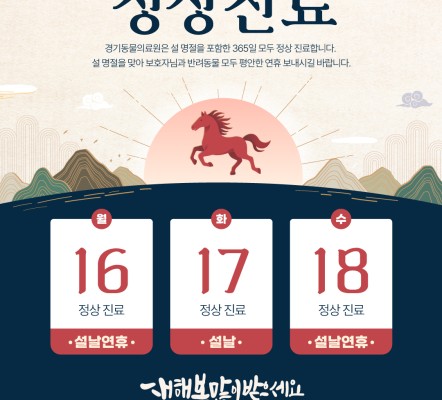 2026 병오년 설 연휴 진료 안내 '모두…